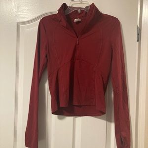 PINK Red long sleeve athletic shirt